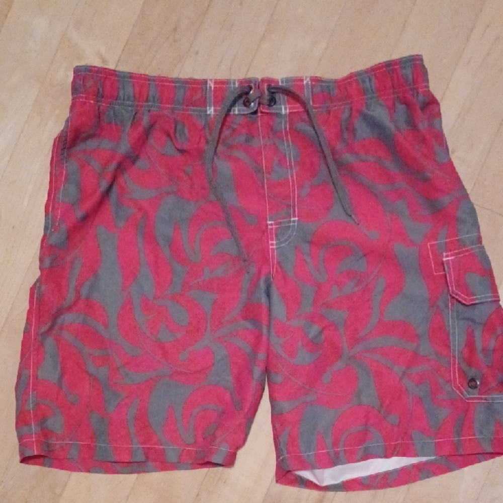 Sonoma Red and Gray Men's Board Shorts